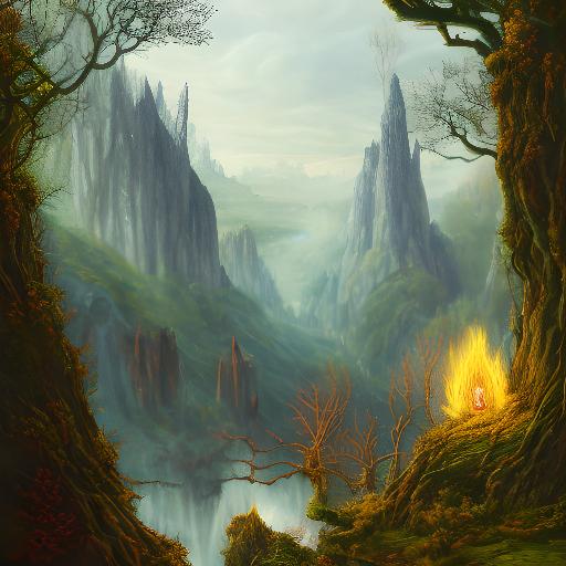 a beautiful digital illustration painting of a detailed gothic fantasy valley and forest dragon fire fey unseelie, by benoit b. mandelbrot, steven belledin, martin johnson heade, lee madgwick, caspar david friedrich, and david rios ferreira. 8 k resolution trending on artstation concept art digital illustration