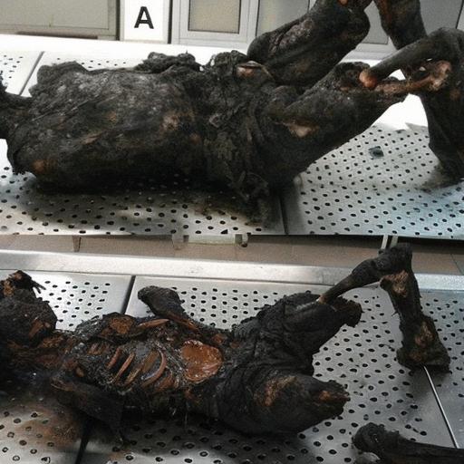 Burned body in a hospital