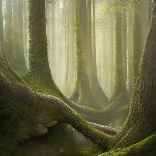 peaceful elven forest, thick forest, large living trees are visible in the background, by alan lee, michal karcz, smooth details, lord of the rings, game of thrones, smooth, detailed terrain, oil painting, trending artstation, concept art, fantasy matte painting